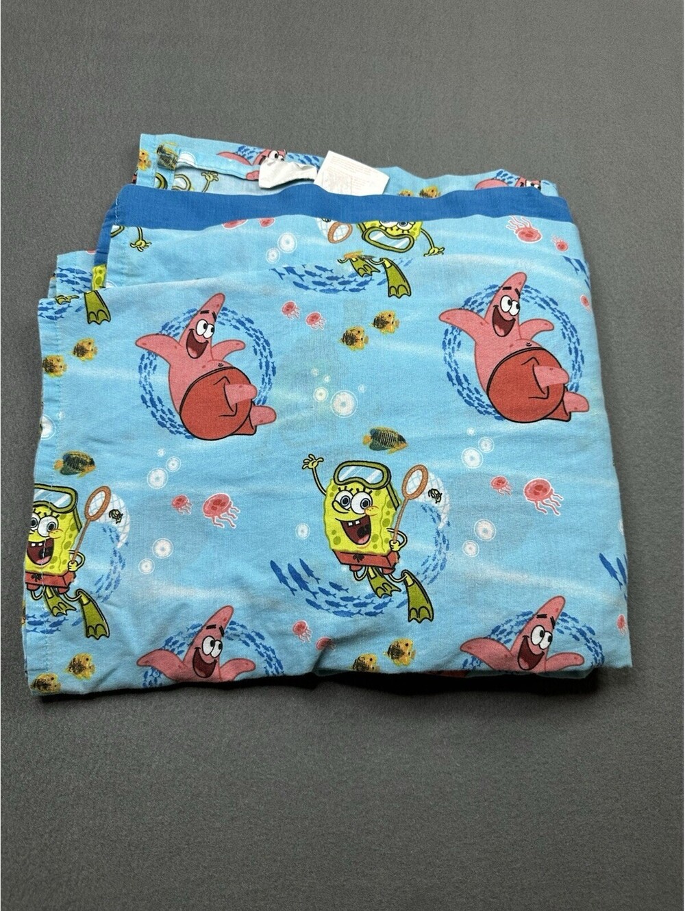NICKELODEON ~ SPONGE BOB SQUARE PANTS ~ TWIN SIZE FLAT SHEET ~ 2007